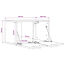 vidaXL Fali Szekrény Antik fa 60 x 36,5 x 35 cm Szerelt Fa
