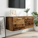 vidaXL Fali Szekrény Falra szerelhető Antik fa 80 x 36,5 x 35 cm