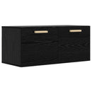 vidaXL Fali Szekrény Falra szerelhető Fekete tölgy 80 x 36,5 x 35 cm
