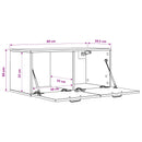 vidaXL Fali Szekrény Falra szerelhető Antik fa 80 x 36,5 x 35 cm