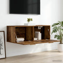 vidaXL Fali Szekrény Antik fa 100 x 36,5 x 35 cm Szerelt Fa