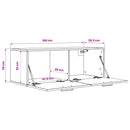 vidaXL Fali Szekrény Antik fa 100 x 36,5 x 35 cm Szerelt Fa