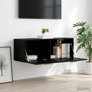 vidaXL Fali Szekrény Fekete tölgy 100 x 36,5 x 35 cm Szerelt Fa