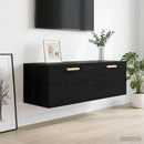 vidaXL Fali Szekrény Fekete tölgy 100 x 36,5 x 35 cm Szerelt Fa
