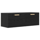 vidaXL Fali Szekrény Fekete tölgy 100 x 36,5 x 35 cm Szerelt Fa
