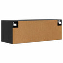 vidaXL Fali Szekrény Fekete tölgy 100 x 36,5 x 35 cm Szerelt Fa