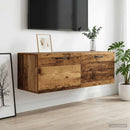 vidaXL Fali Szekrény Antik fa 100 x 36,5 x 35 cm Szerelt Fa