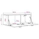 vidaXL Fali Szekrény Antik fa 100 x 36,5 x 35 cm Szerelt Fa