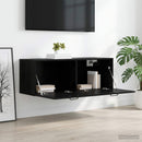 vidaXL Fali Szekrény Fekete tölgy 100 x 36,5 x 35 cm Szerelt Fa