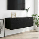 vidaXL Fali Szekrény Fekete tölgy 100 x 36,5 x 35 cm Szerelt Fa