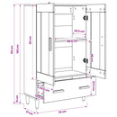 vidaXL Magasfiú Antik Fa 70 x 31 x 115 cm Szerelt Fa