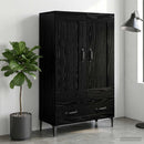 vidaXL Magasfiú Fekete Tölgy 70 x 31 x 115 cm Szerelt Fa