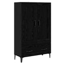 vidaXL Magasfiú Fekete Tölgy 70 x 31 x 115 cm Szerelt Fa
