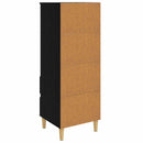 vidaXL Magasfiú Fekete Tölgy 40 x 36 x 110 cm Szerelt Fa