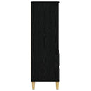 vidaXL Magasfiú Fekete Tölgy 40 x 36 x 110 cm Szerelt Fa