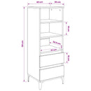 vidaXL Magasfiú Antik Fa 40 x 36 x 110 cm Szerelt Fa
