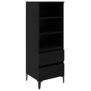 vidaXL Magasfiú Fekete Tölgy 40 x 36 x 110 cm Szerelt Fa