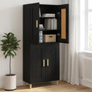 vidaXL Széf Fekete Tölgy 69,5 x 34 x 90 cm Szerelt Fa