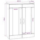vidaXL Fali Szekrény Antik Fa 69,5 x 34 x 90 cm Szerelt Fa