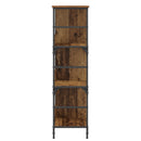 vidaXL Könyvespolc Antik fa 78,5 x 33 x 117,5 cm fém PB