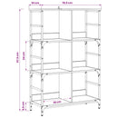 vidaXL Könyvespolc 4 szintes 78,5 x 33 x 117,5 cm fém PB