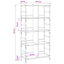 vidaXL Könyvespolc 4 szintes 78,5 x 33 x 153 cm fém PB Antik fa