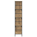 vidaXL Könyvespolc 4 szintes 78,5 x 33 x 153 cm fém PB Kézműves tölgy