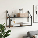 vidaXL Falpolc Falra szerelhető Antik fa 80 x 21 x 51 cm fém PB