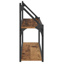 vidaXL Falpolc Falra szerelhető Antik fa 80 x 21 x 51 cm fém PB