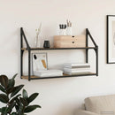 vidaXL Falpolc Falra szerelhető Kézműves tölgy 80 x 21 x 51 cm fém PB