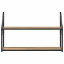 vidaXL Falpolc Falra szerelhető Kézműves tölgy 80 x 21 x 51 cm fém PB