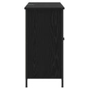 vidaXL Széf Fekete Tölgy 100 x 35 x 70 cm Szerelt Fa