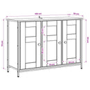 vidaXL Széf Fekete Tölgy 100 x 35 x 70 cm Szerelt Fa