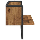 vidaXL Falpolc Falra szerelhető Antik fa 65 x 25 x 30 cm fém PB
