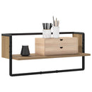 vidaXL Falpolc Falra szerelhető Kézműves tölgy 65 x 25 x 30 cm fém PB