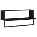 vidaXL Falpolc Falra szerelhető Fekete tölgy 65 x 25 x 30 cm fém PB