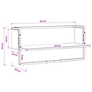 vidaXL Falpolc Falra szerelhető Fekete tölgy 65 x 25 x 30 cm fém PB