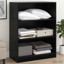vidaXL Ruhásszekrény polcokkal Fekete tölgy 77 x 48 x 102 cm PB