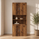 vidaXL Fali Szekrény Antik Fa 80 x 42,5 x 64 cm Szerelt Fa