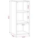 vidaXL Széf Antik Fa 40 x 41 x 93 cm Szerelt Fa
