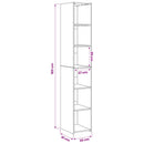 vidaXL Magasfiú Antik Fa 30 x 41 x 185 cm Szerelt Fa