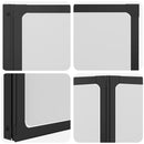 vidaXL Összecsukható zuhanyfal Fekete és Teljes Jég 132 x 2 x 140 cm