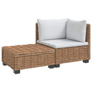 vidaXL 2 db Rattan Lounge Szett Párnákkal GENDT Természetes Rátta