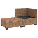 vidaXL 2 db Rattan Lounge Szett Párnákkal GENDT Természetes Rátta