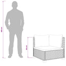 vidaXL 2 db Rattan Lounge Szett Párnákkal GENDT Természetes Rátta