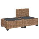 vidaXL 2 db Rattan Lounge Szett Párnákkal GENDT Természetes Rátta