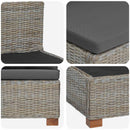 vidaXL 2 db Rattan Lounge Szett Párnákkal GENDT Természetes Rátta