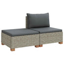 vidaXL 2 db Rattan Lounge Szett Párnákkal GENDT Természetes Rátta