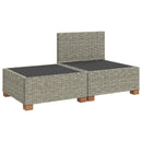 vidaXL 2 db Rattan Lounge Szett Párnákkal GENDT Természetes Rátta