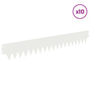 vidaXL Fűszegélyezés 10 pcs 103 x 15 cm fém Fehér